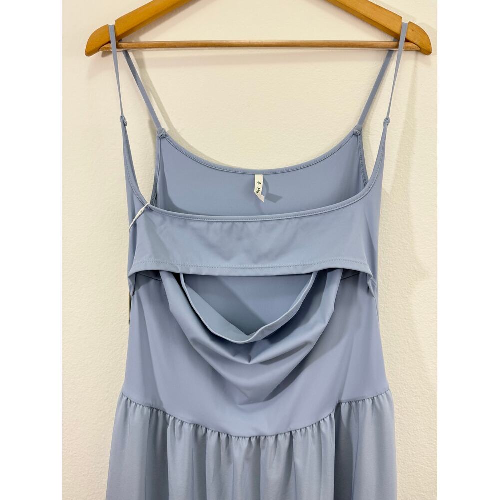 NWT Halara Breezeful Pocket Flowy Flare Maxi Dress L Ballad Blue Quick Dry - Picture 6 of 12